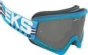 EKS FLAT OUT MIRROR GOGGLES, CYAN/WHITE/SILVER