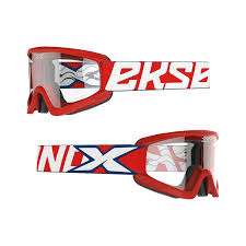 EKS FLAT OUT GOGGLES, RED/WHITE, CLEAR LENS