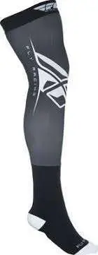 FLY RACING KNEE BRACE SOCKS, BLACK/WHITE - SM/MD
