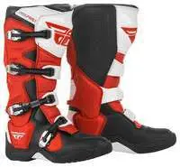 FLY RACING FR5 BOOTS RED/BLACK/WHITE SZ 08