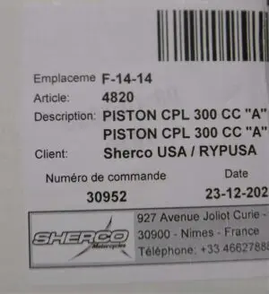 PISTON KIT, 300CC 2T "