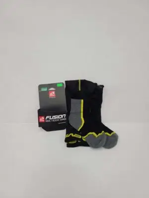 EVS FUSION SOCKS, YOUTH, HI VIS/BLACK