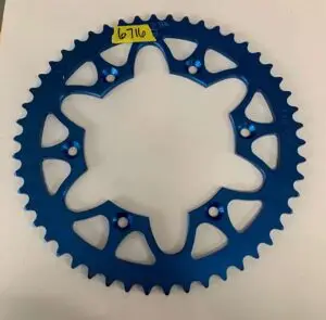 SHERCO ALUMINUM REAR SPROCKET, BLUE, 50T