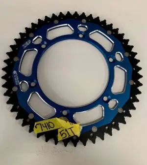 DUAL REAR SPROCKET, BLUE 51T, SHERCO