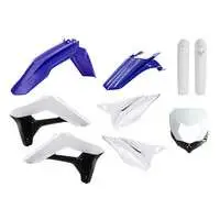 POLISPORT PLASTIC KIT WHITE/BLUE SHERCO