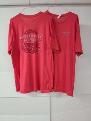 BONECUTTER OFF ROAD TEE SHIRT, RED, LG