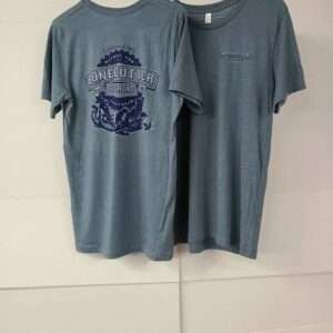 BONECUTTER OFF ROAD TEE SHIRT, BLUE/GRAY XL