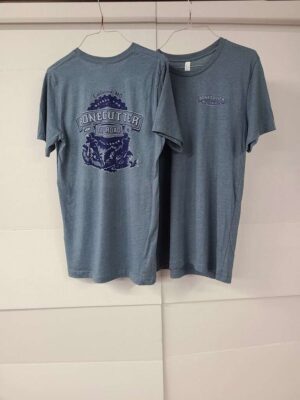 BONECUTTER OFF ROAD TEE SHIRT, BLUE/GRAY, SM