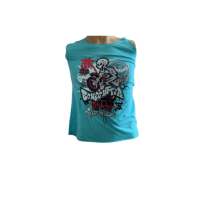 BONECUTTER TEAL RAZOR TANK TOP, LARGE