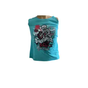 BONECUTTER TEAL RAZOR TANK TOP, LARGE