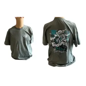 BONECUTTER ARMY GREEN T-SHIRT, 2X-LARGE