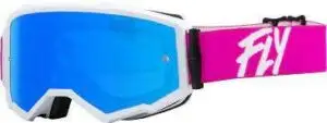 FLY RACING ZONE GOGGLE PINK/WHITE W/SKY BLUE LENS