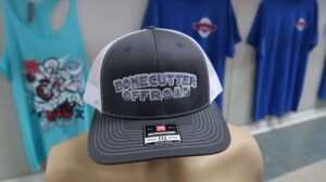 BONECUTTER trucker hat, charcoal/white