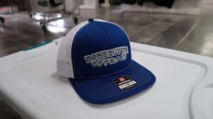 BONECUTTER trucker hat, royal/white