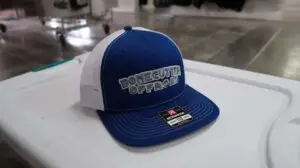 BONECUTTER trucker hat, royal/white
