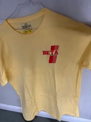 BETA YELLOW SHIRT 2X