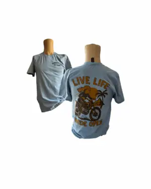 LIVE WIDE TEE STONE BLUE, s