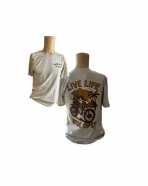 LIVE WIDE TEE SAND LG