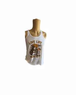 LIVE WIDE OPEN TANK WHITE LARGE