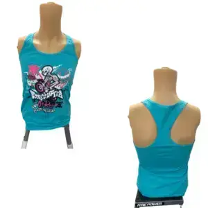 BONECUTTER TAHITI BLUE WOMENS RACERBACK TANK LG