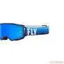 FLY RACING ZONE GOGGLE BLACK/BLUE W/ SKY BLUE MIRROR