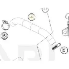 Pre-formed hose radiator left/right