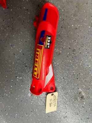 20+ BETA FORK GUARDS, RED, USED, HAS HOLE