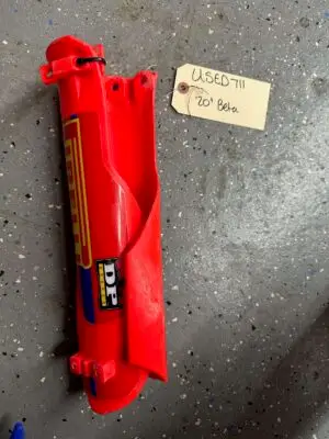 20+ BETA FORK GUARDS, RED, USED, HAS HOLE