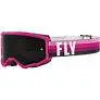 FLY RACING YOUTH ZONE GOGGLE PINK/BLACK W/ DARK SMOKE LENS